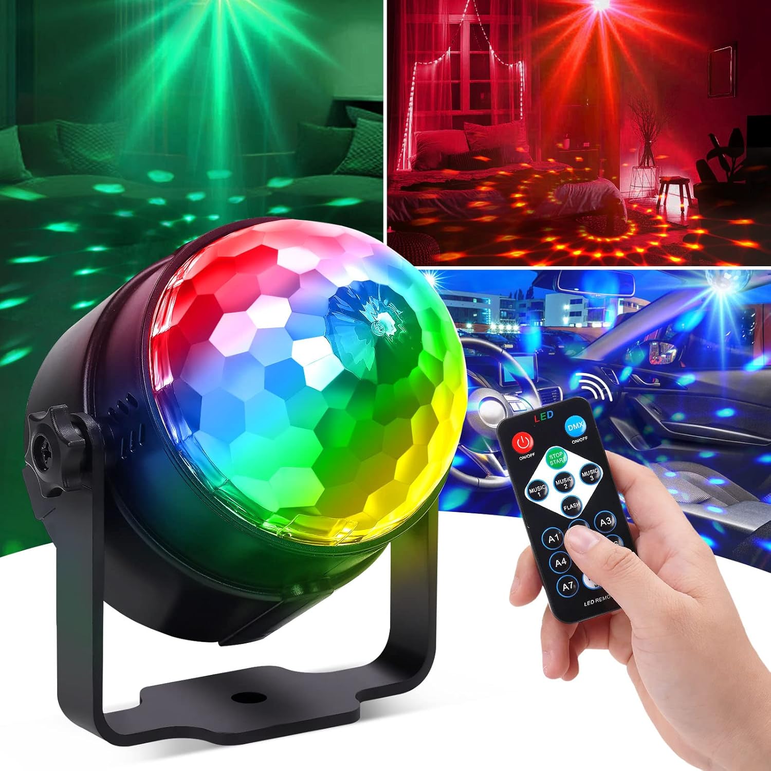 Audio Music Dj - RGB LED Stage Disco Light Rotante