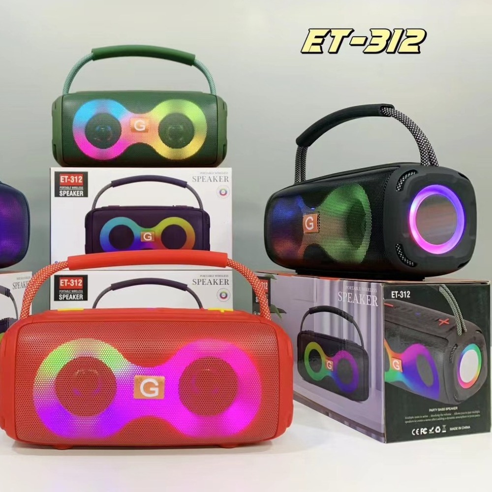 Audio Music Spotify - Altoparlante Bluetooth ET-312 Portatile con Maniglia,