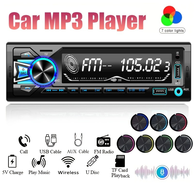 Audio Without Music - Autoradio 1DIN con FM, Lettore Stereo
