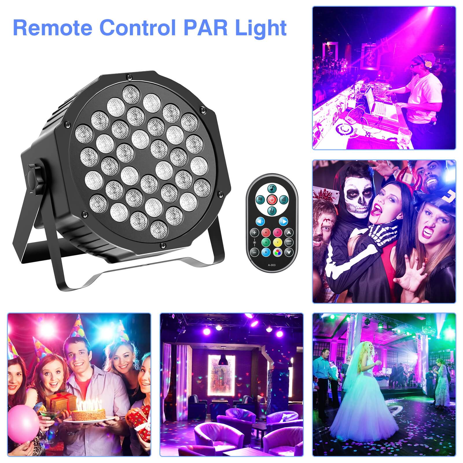 U'King 4PCS/8PCS 36LED Par Lig - Audio Music Dj recensione e prezzo