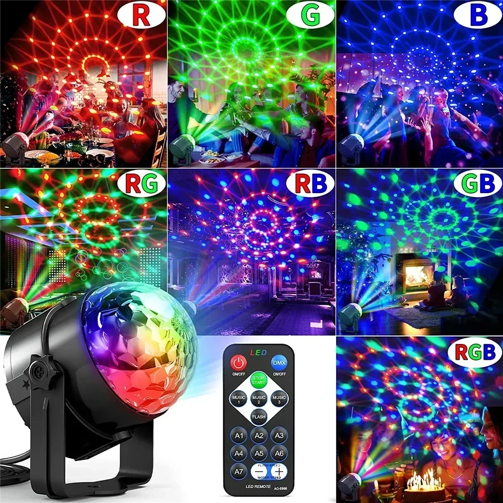 RGB LED Stage Disco Light Rota - Audio Music Dj recensione e prezzo